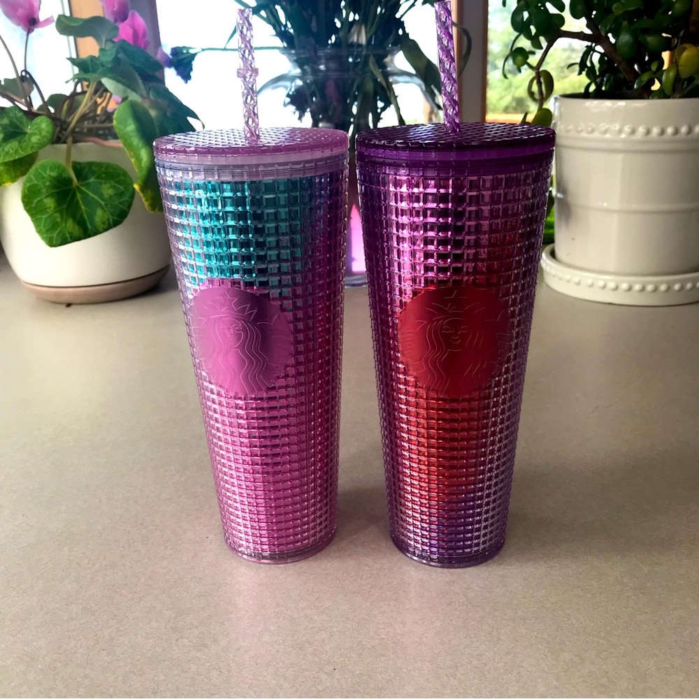 Starbucks Pink and Purple Tumblers